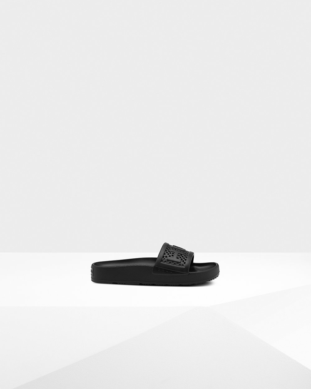 Hunter Original Lightweight Moulded Slides - Buy Online Womens Black - CZVRAK127